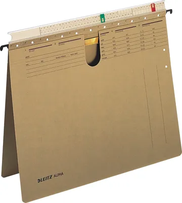 Produktbild von Hängehefter mit Organisationsleiste naturbraun Packung mit 25 Stück