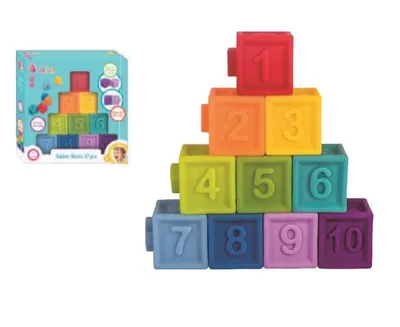 Image de Blocs De Caoutchouc Bam Bam 10 Pièces Dans Une Boîte