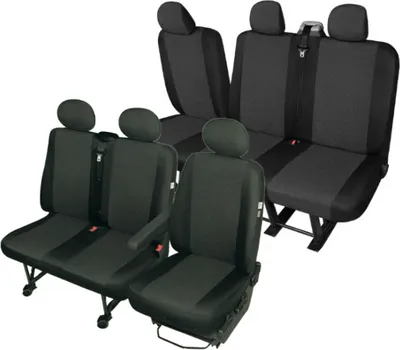 Produktbild von Renault Trafic 2 6-Sitze Sitzbezüge Sitzschoner klappbare Dreierbank