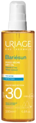 Produktbild von Uriage Bariésun, Sonnenschutzöl, Gesicht, Haare & Körper, Spray, Illuminating, Glättend, Empflindliche Haut, 200 ml