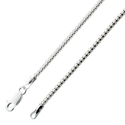 Produktbild von Popcornkette 1,8mm Armband Silber 925 massiv 55