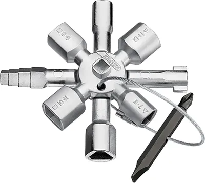 Produktbild von Schaltschrankschlüssel TwinKey® 6 Funktionen m.Magnet Verb.KNIPEX