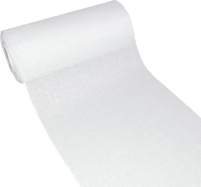 Produktbild von Tischläufer Shabby Chic in Leinenoptik 20cm - weiß - 5m - 69-200-5-01