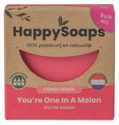 Productafbeelding van HappySoaps – Conditioner Bar You're One in A Melon – 65 gr