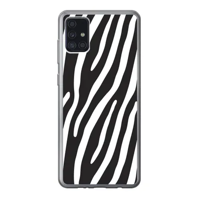 Produktbild von MuchoWow® Handyhülle Schutzhülle Hülle für Samsung Galaxy A52 5G Tiere - Zebradruck - Schwarz Silikon Softcase Handy Hülle - Umschlag
