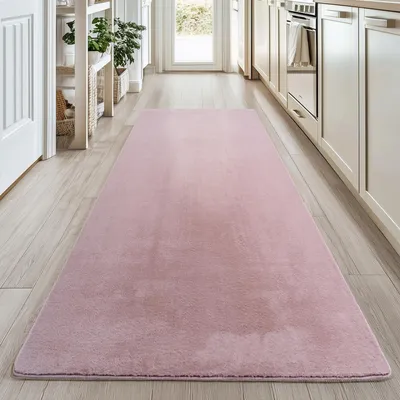 Obrázek produktu pro Homebyhome Pratelný Koberec s Krátkým Vlasem Protiskluzový a M?kký Moderní Jednobarevný Design do Obývacího Pokoje Ložnice, Velikost: 80x250 cm