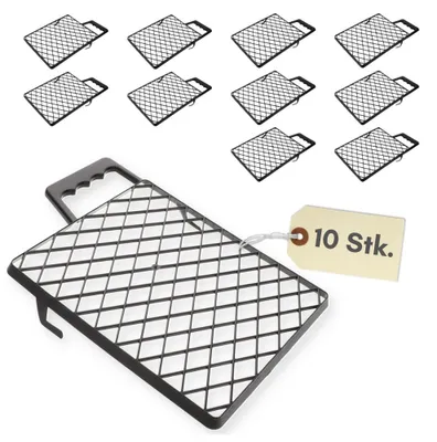 Produktbild von 10 x Abstreifgitter für Wandfarbe Farbgitter Malergitter Streichen Zubehör Maler Farbabstreifer Malerbedarf Abtropfgitter Malerzubehör Farbabstreifgitter 21x25cm