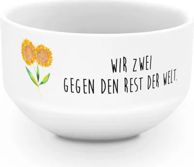 Produktbild von Mr. & Mrs. Panda schale Blume Sonnenblume - Weiß - Geschenk, Snackschale, Sonnenblumen, schälchen, Garten, Lieblingsmensch, Schüssel, Beste Freundin, Obstschale