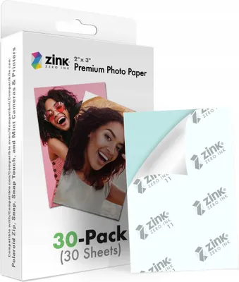 Produktbild von Polaroid Zink Premium Fotopapier 2x3" (30), Glanz, 2x3", Mehrfarbig, 30 Blätter, Polaroid Snap, Snap Touch, Zip and Mint Cameras & Printers, 67 mm