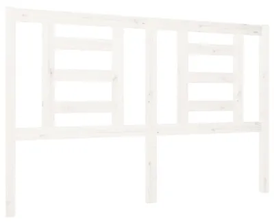 Obrázok produktu pre vidaXL Čelo postele biele 126x4x100 cm Masívne borovicové drevo