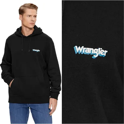 Produktbild von Wrangler LOGO HOODIE Verwaschenes Schwarz XL