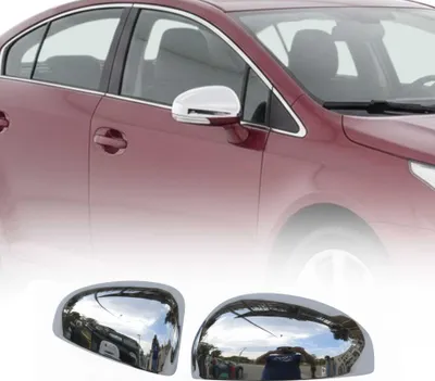 Image de Coques de Rétroviseurs pour Toyota Avensis 2008-2015 en Acier Chromé Argent