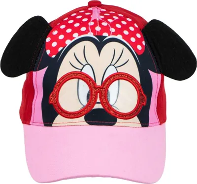 Produktbild von Minnie Mouse 3D Kappe– Disney Cap, 100% Polyester für Frauen und Mädchen Rosa