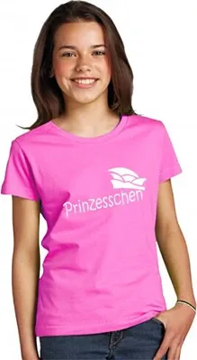 Produktbild von Kinder T-SHIRT mit Print - Prinzesschen - 12763 - pink - Gr. 98-164 Größe - 98/104