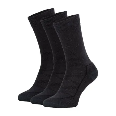 Produktbild von NOMAD® 3er-Pack Coolmax (Polyesterfasern) Crew Wandersocken | Größe 35-38 Grau | Nahtlos | Kühlung | Verstärkte Zehen- und Fersenpartie | Feuchtigkeitsregulierung | Mittlere Dämpfung | Elastisches Ristband