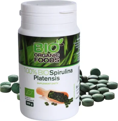 Obrázok produktu pre SPIRULINA PLATENSIS(250 mg) 1200 TABLETY -BIO POTRAVINY