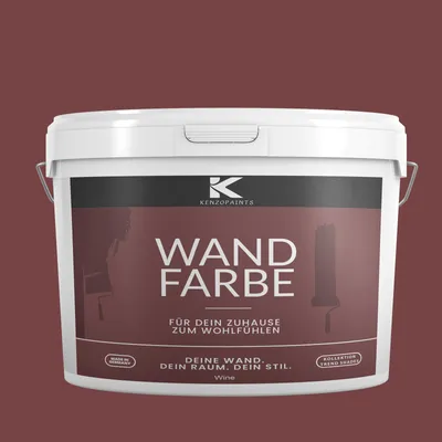 Produktbild von Kenzopaints 5Liter Wandfarbe Designfarbe Innenfarbe - Wine