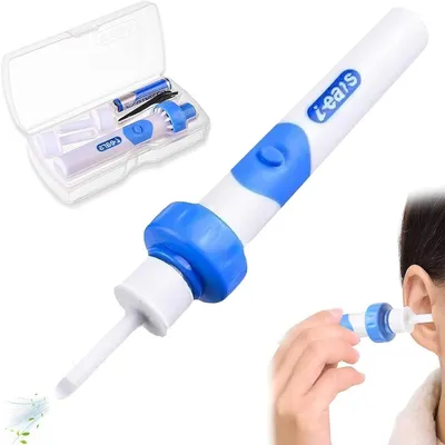 Imagen del producto de Limpiador de cerumen y dispositivo de succión, 30 ml, con 2 boquillas reutilizables, para la limpieza de oídos