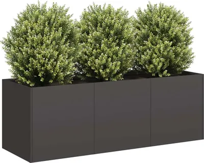 Immagine prodotto di vidaXL Fioriera nera 120 x 40 x 40 cm Acciaio laminato a freddo