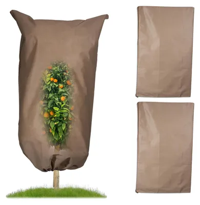 Zdjęcie produktu dla Osłona na rośliny przeciw mrozowi - Włóknina - 180 x 120 cm - Zestaw 3 szt. - Beżowa