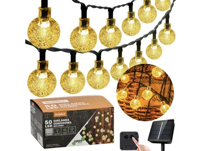 Obrázek produktu pro Solární zahradní girlanda 50 LED, světelný řetěz 9,35m
