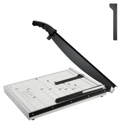 Produktbild von VEVOR A4 Papier-Gilotine 12" Breite Papier-Schneider Schwerlast Manuelle Stapel-Papier-Trimmer Stapelschneider mit Klemme Sicherheitsverschluss für Zuhause Büro, 15 Stück-a, 457 mm