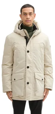 Produktbild von Tom Tailor Herren Arctic Winterpaka mit Abnehmbarer Kapuze,26199 - beige Alfalfa