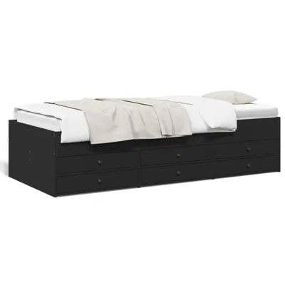 Produktbild von VidaXL 3280868, Sofabett, Schwarz, Holz, 2030 mm, 1015 mm, 455 mm