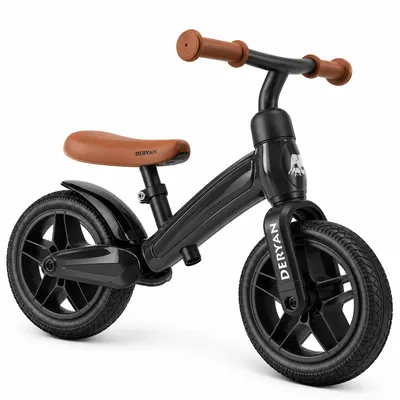 Productafbeelding van DERYAN Luxe Zadel 10 inch - Loopfiets voor kinderen - Zwart