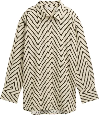 Produktbild von Oversize Bluse mit Leinenanteil