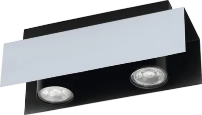 Obrázek produktu pro EGLO 97395, 2 žárovek, LED, GU10, 400 lm, Hliník, Černá, Bílá