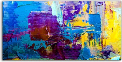 Produktbild von Coloray Acrylbild 100x50  Wandbild Acrylbilder Kunstdruck abstrakt farbenfroh modern