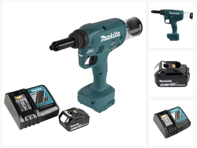 Immagine prodotto di Makita DRV 250 RG1 Rivettatrice a batteria 18 V 20 kN Brushless + 1x batteria da 6,0 Ah + caricabatterie