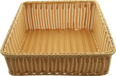 Produktbild von Auslagekorb aus Poly-Rattan, 50x50 cm, Regalkorb, Brotkorb