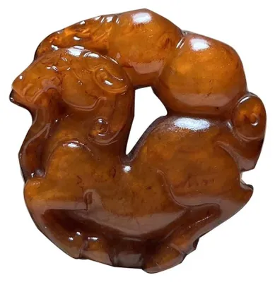 Obrázok produktu pre Starožitný prívesok s motívom koňa, symbolom zverokruhu, 4,5 cm