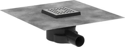 Imagen del producto de Hansgrohe Punktablauf RainDrain, desagüe de diseño, 100x100 mm, juego, acero inoxidable cepillado