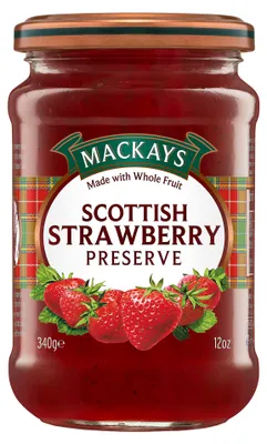 Produktbild von MACKAYS Scottish Strawberry Preserve – Erdbeer-Konfitüre, 340g