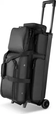 Image de Sac de bowling pour 3 boules - Bowling Bag avec roulettes doubles - Poignée rétractable Sac de bowling