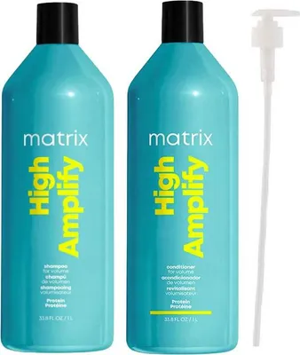 Obrázek produktu pro Matrix | Sada šamponu a kondicionéru TR High Amplify – 1000 ml – objem – péče o jemné vlasy