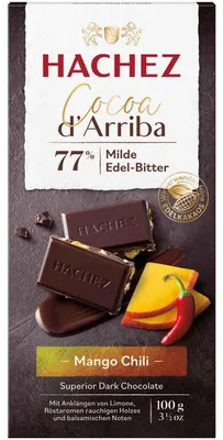 Immagine prodotto di Hachez Cocoa d Arriba Mango Chilli Tavoletta di cioccolato fine 100g
