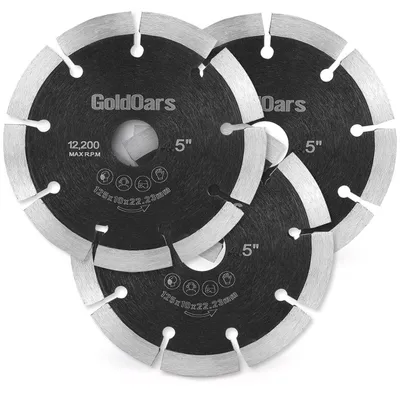 Produktbild von Diamanttrennscheibe 125 mm 3er Pack Ultra Dünn für Winkelschleifer Fliesen Beton Marmor Granit
