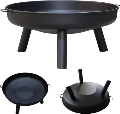 Produktbild von Fiqops Feuerschale Feuerstelle Abnehmbare Öfen Garten 80 cm Feuerkorb mit Loch Gelötet