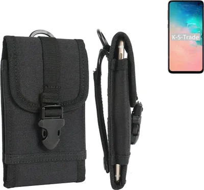 Produktbild von K-S-Trade Holster Handy Hülle kompatibel mit Samsung Galaxy S10e Exynos Holster Handytasche Gürtel Tasche Schutz Hülle Robust Outdoor schwarz