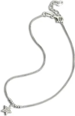 Produktbild von SilberDream Fußkette 925 Silber 25cm Stern Damen Zirkonia weiß silber D2SDF5085W