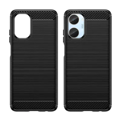 Obrázok produktu pre Kryt Carbon Case kompatibilný s Realme 10 5G flexibilný silikónový karbónový kryt čierny