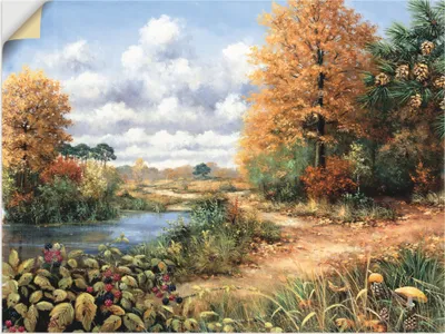 Produktbild von ARTland Wandbild, selbstklebend Herbstzeit Größe: 120x90 cm