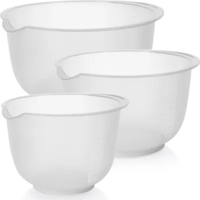 Obrázek produktu pro 3x kuchyňská mísa na míchání, mixování a šlehání s odměrkou 1,5 l + 2 l + 2,5 l