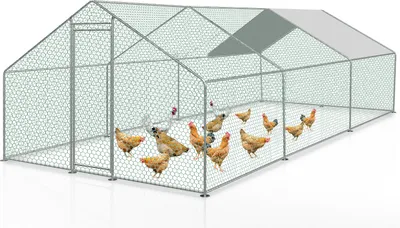 Obrázek produktu pro 3x6x2m kurník pro kuřata pozinkovaná klec pro králíky klec pro drůbež PE střecha