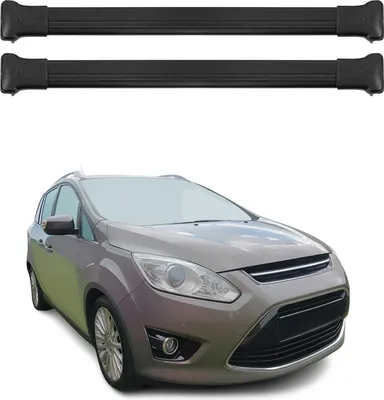 Zdjęcie produktu dla Poprzeczne relingi dachowe do Ford Grand C-Max 2010-2019 Aluminium Czarny