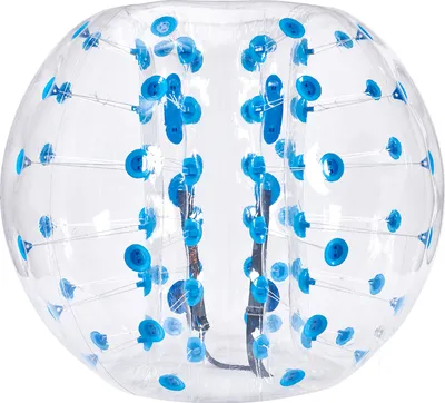 Produktbild von VEVOR Aufblasbarer Bump Ball Bumper Stoßball 1 Stk. 1,5 m x 1,2 m, Menschlicher Kollisionsball, PVC-Körperblasen-Bounce-Ball für Outdoor-Aktivitäten, Transparent + Blaue Punkte Aufblasbar Bumper Ball